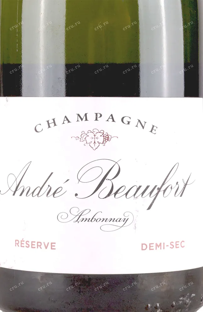 Этикетка Andre Beaufort Ambonnay Reserve Grand Cru Demi Sec 2015 0.75 л