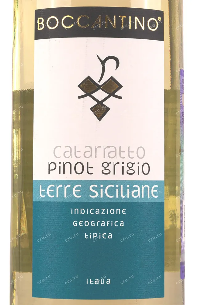 Этикетка Boccantino Catarratto Pinot Grigio Terre Siciliane 0.75 л