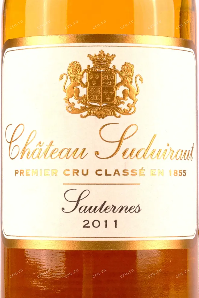 Этикетка Chateau Suduiraut 1er Grand Cru Classe Sauternes 2011 0.375 л