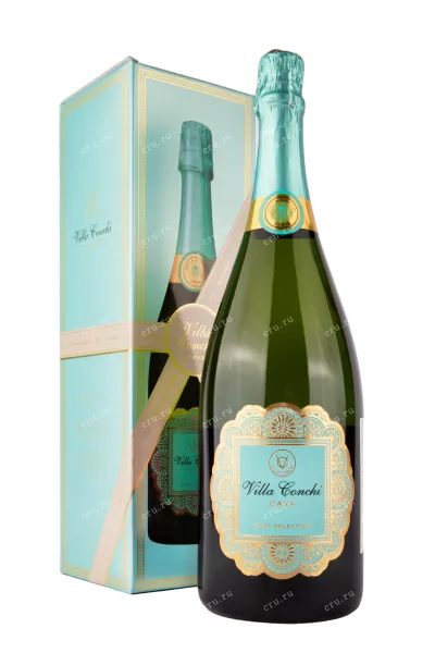 Игристое вино Villa Conchi Cava Brut Seleccion with gift box 2021 1.5 л