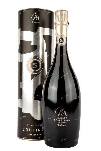 Шампанское Soutiran Millesime Grand Cru Brut in tube 2015 0.75 л