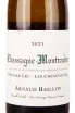 Этикетка Arnaud Baillot Chassagne-Montrachet Les Chenevottes Premier Cru 2021 0.75 л