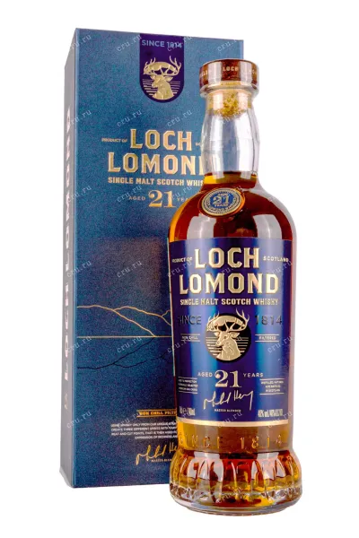 Виски Loch Lomond Single Grain 21 years gift box  0.7 л