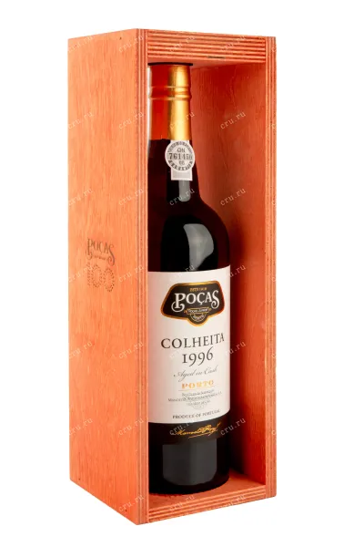 Портвейн Pocas Colheita wooden box 1996 0.75 л