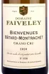 Этикетка Bienvenues Batard-Montrachet Grand Cru  2020 0.75 л