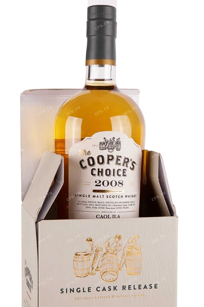 В подарочной коробке The Cooper's Choice Coal Ila Bourbon Single Malt Scotch Whisky 0.7 л