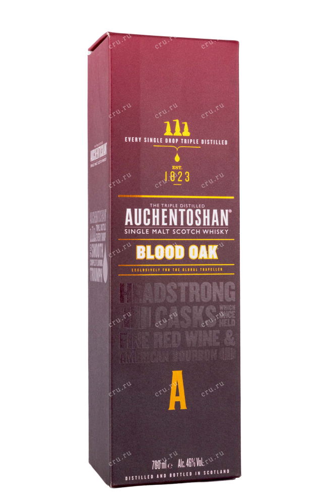 Подарочная коробка Auchentoshan Blood Oak in gift box 0.7 л