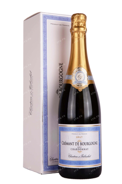 Игристое вино Chartron et Trebuchet Cremant de Bourgogne Chardonnay Brut in gift box 2021 0.75 л