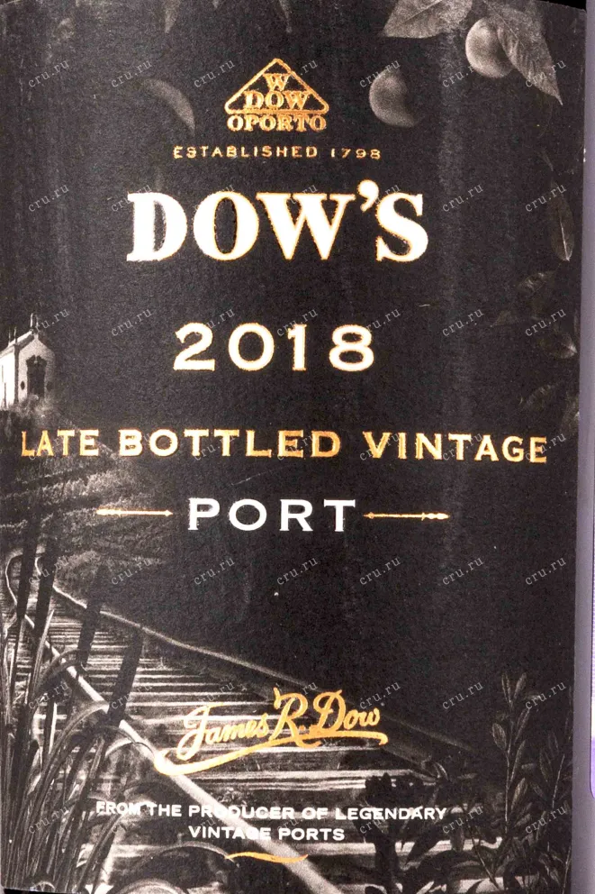 Этикетка Dows LBV 2018 0.75 л