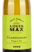 Этикетка Louis Max & David Duband Pays d’Oc Chardonnay 2022 0.75 л