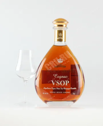 Коньяк Double Crown VSOP decanter & gift box  Petite Champagne 0.7 л