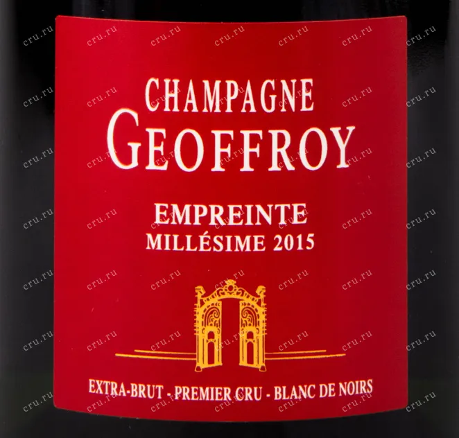 Этикетка игристого вина Geoffroy Empreinte Brut Premier Cru with gift box 0.75 л