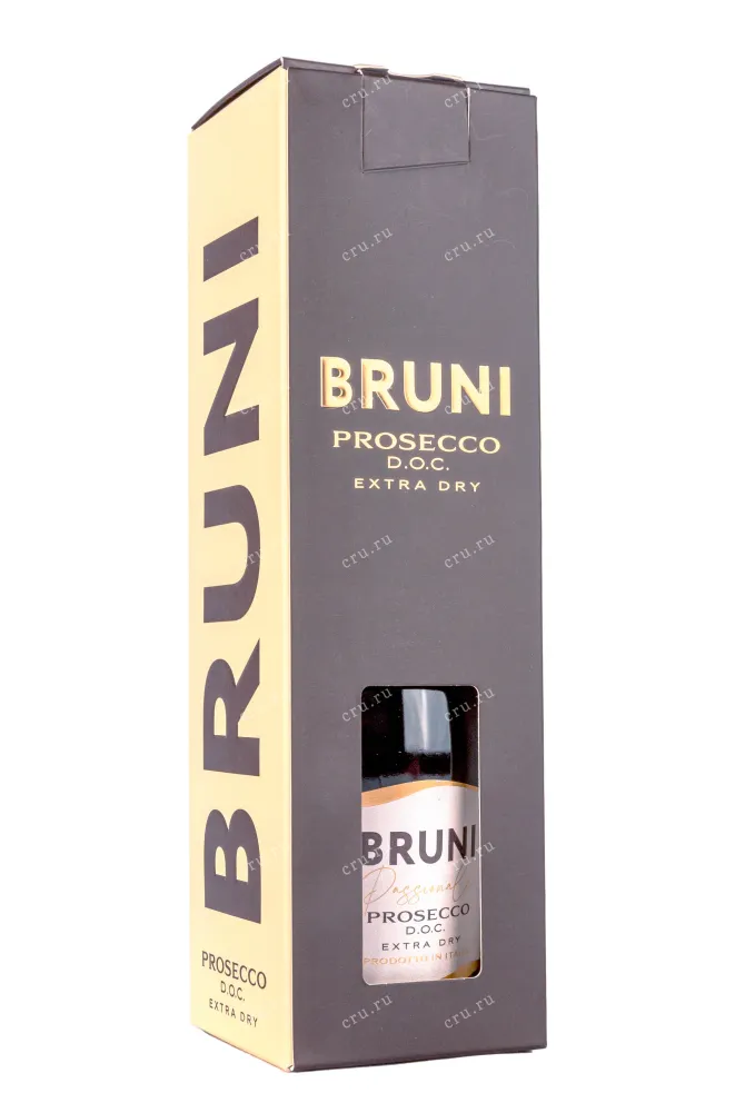 Подарочная коробка Bruni Prosecco Extra Dry in gift box 2023 0.75 л