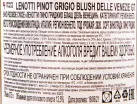 Контрэтикетка вина Lenotti Pinot Grigio Blush delle Venezie 0.75 л