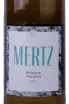 Этикетка Mertz Riesling 2021 0.75 л