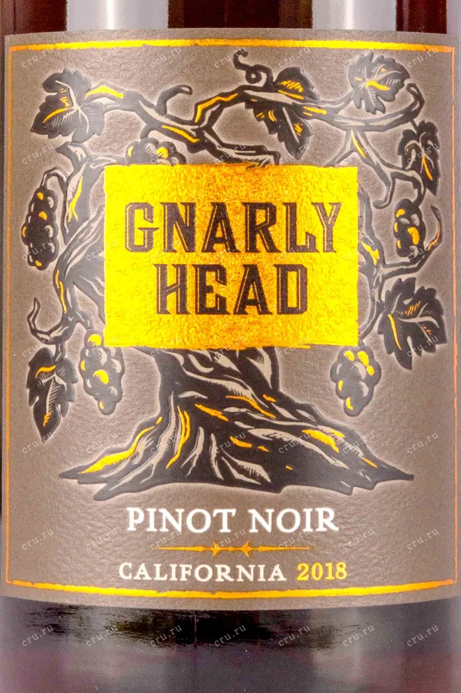 Этикетка Gnarly Head Pinot Noir 2018 0.75 л