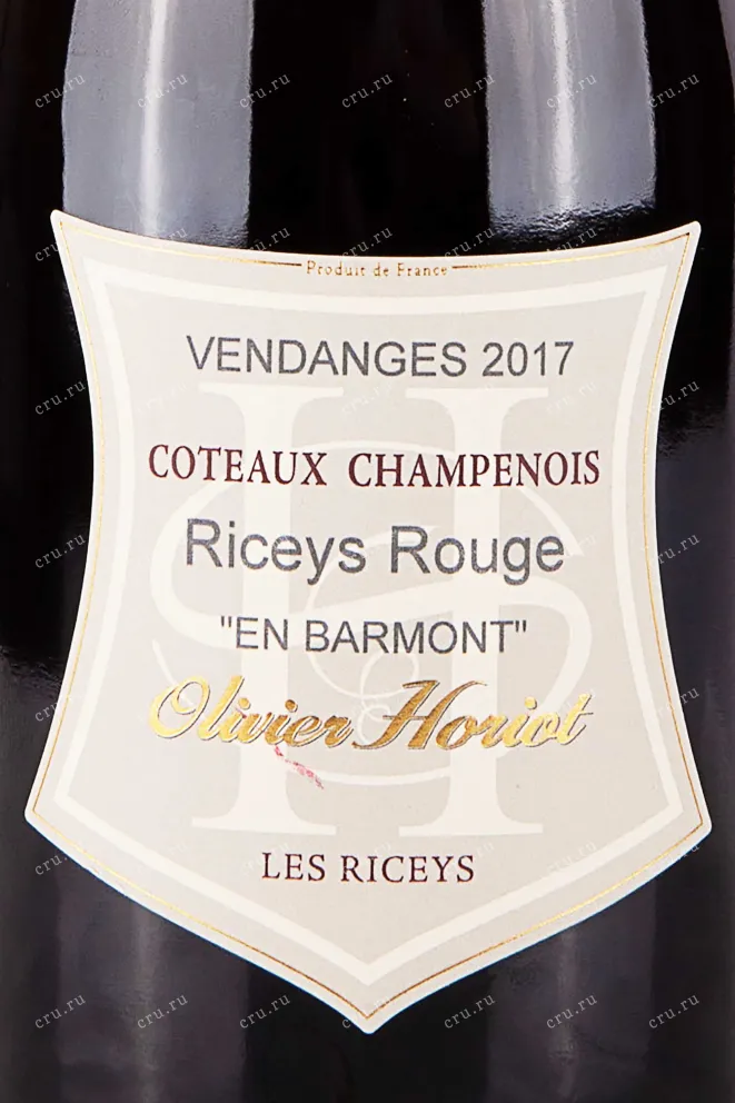 Вино Olivier Horiot En Barmont Riceys Rouge Coteaux Champenois 2017 0.75 л