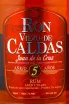 Этикетка рома Вьехо де Кальдас Хуан де ла Крус 5 лет 0.7