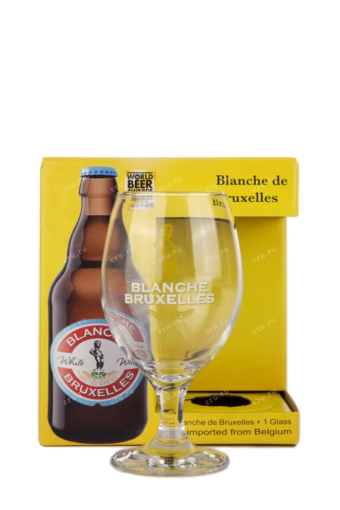 Пиво Blanche de bruxelles gift box & glass  0.33 л