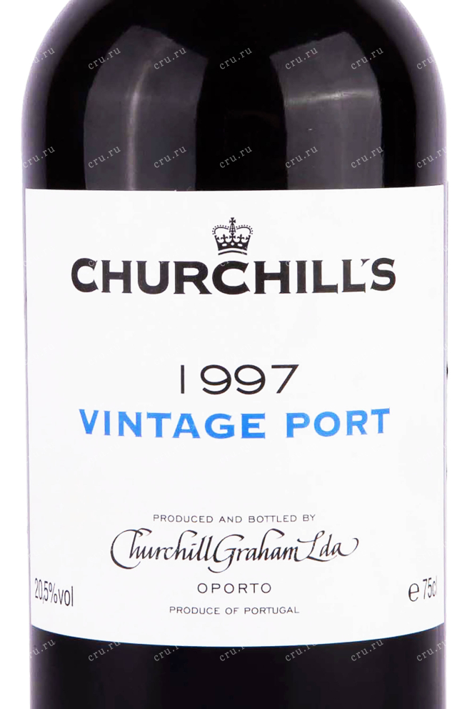 Этикетка Churchill's Vintage Port 1997 0.75 л