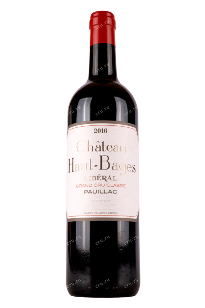 Вино Chateau Haut-Bages Liberal Grand Cru Classe Pauillac 2016 0.75 л