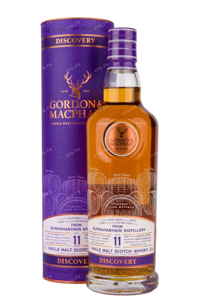 Виски Gordon & MacPhail Discovery Bunnahabhain 11 Years Old in tube  0.7 л