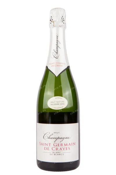 Шампанское Saint Germain de Crayes Millesime Blanc de Blancs Brut Nature 2006 0.75 л