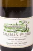 Этикетка Domaine Vocoret et Fils Chablis Premier Cru Montee de Tonnerre 2021 0.75 л