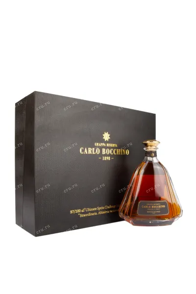 Граппа Carlo Bocchino Grappa Riserva gift box + 2 glasses  0.7 л