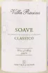 Этикетка Villa Rasina Soave Classico 2022 0.75 л