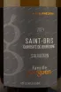 Этикетка Celine and Frederic Saint-Bris Curiosite de Bourgogne  2021 0.75 л