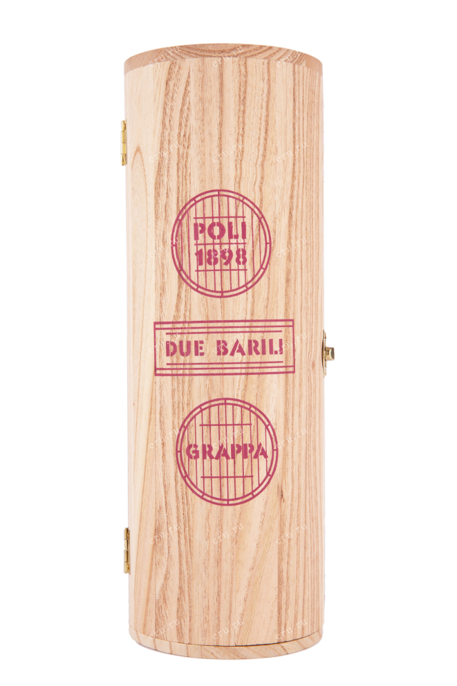 Подарочная коробка граппы Poli Due Barili wooden tube 0.7