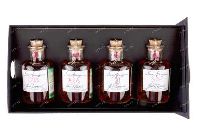 Арманьяк Baron G. Legrand Bas Armagnac gift set 4 wooden box 2003 0.2 л