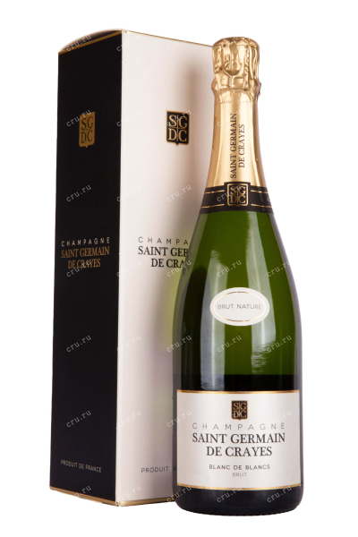 Игристое вино Saint Germain de Crayes Blanc de Blancs Brut in gift box 2018 0.75 л