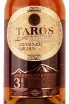 Этикетка Taros 3 years 0.25 л