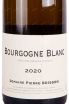 Этикетка Pierre Boisson Bourgogne Blanc Les Herbeux 2020 0.75 л