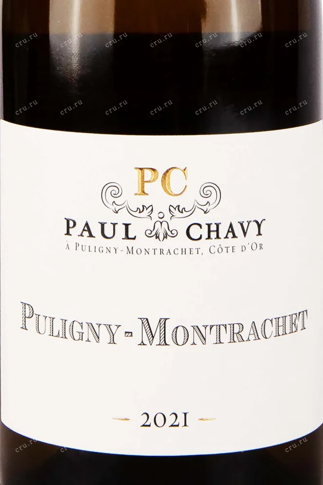 Этикетка Paul Chavy Puligny-Montrachet 2021 0.75 л