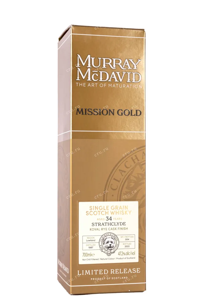 Виски Murray McDavid Mission Gold Strathclyde 34 Years gift box  0.7 л