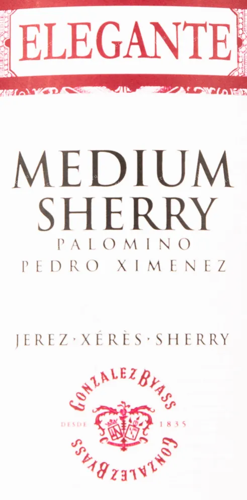 Херес Gonzalez Byass Elegante Palomino-Pedro Ximenez Jerez Medium 2018 0.75 л