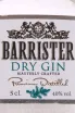 Этикетка Barrister Dry Gin 0.05 л