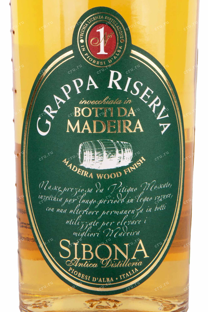 Этикетка Sibona Madeira Wood Finish 0.5 л