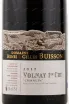 Этикетка вина Domaine Henri & Gilles Buisson, Volnay 1-er Сru Chanlins 0.75 л