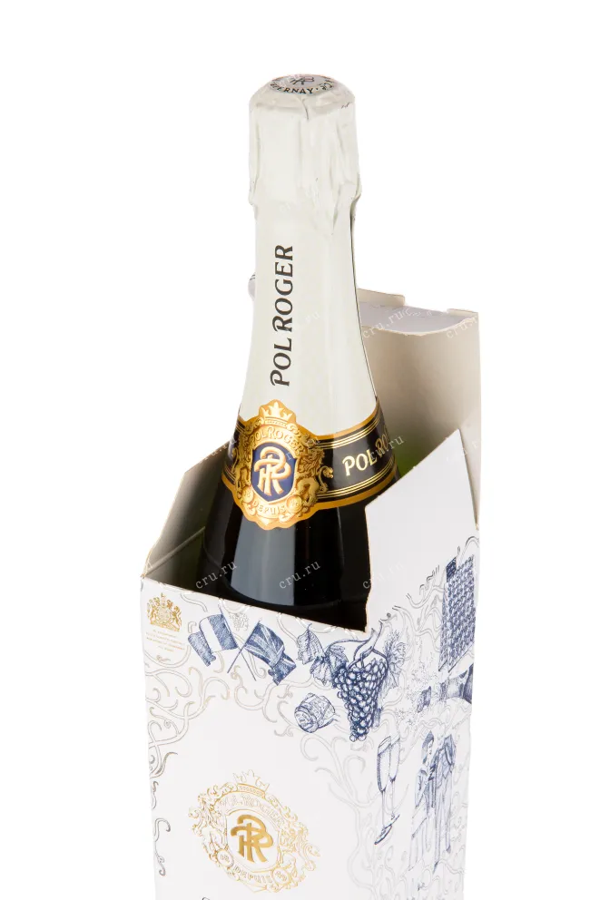 Подарочная коробка игристого вина Pol Roger Brut Reserve Festive with gift box 0.75 л