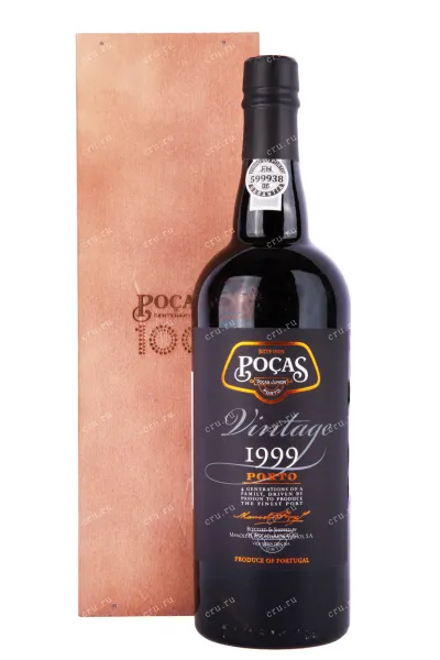 Портвейн Pocas Vintage in wooden box 1999 0.75 л