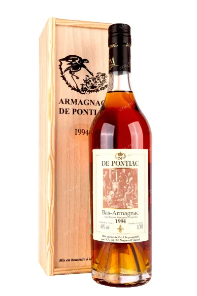 Арманьяк Bas-Armagnac De Pontiac wooden box 1994 0.7 л