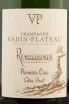 Этикетка Vadin-Plateau Renaissance Premier Cru 2020 0.75 л