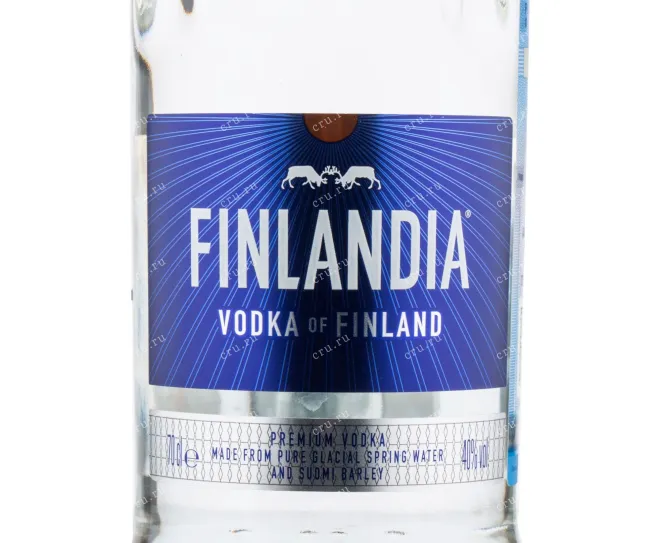 Этикетка водки Finlandia in tube 0.7