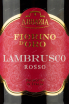 Этикетка Lambrusco Rosso Fiorino d'Oro Abbazia 0.75 л