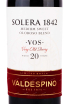 Этикетка Valdespino Oloroso Solera 1842 Very Old Sherry 2021 0.5 л