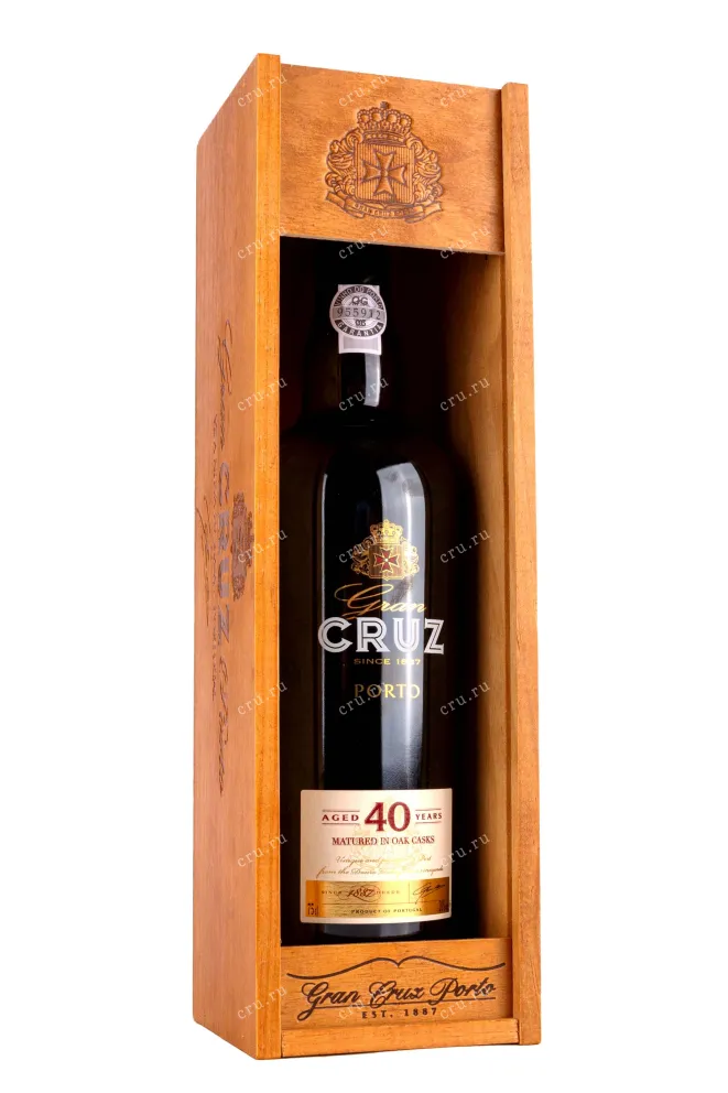 В деревянной коробке Porto Gran Cruz 40 years old in wooden box 0.75 л